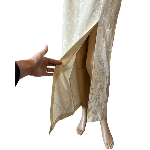 NWT Vintage ivory Brocade Cheongsam Dress from J.R. Nites by Caliente Size 10 P - Picture 7 of 17